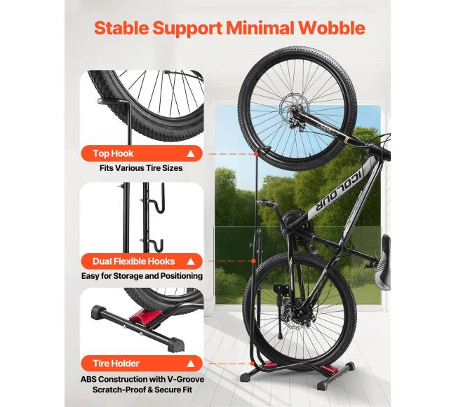 Dviračių stovėjimo stovas nuo 16 iki 27,5 col.5