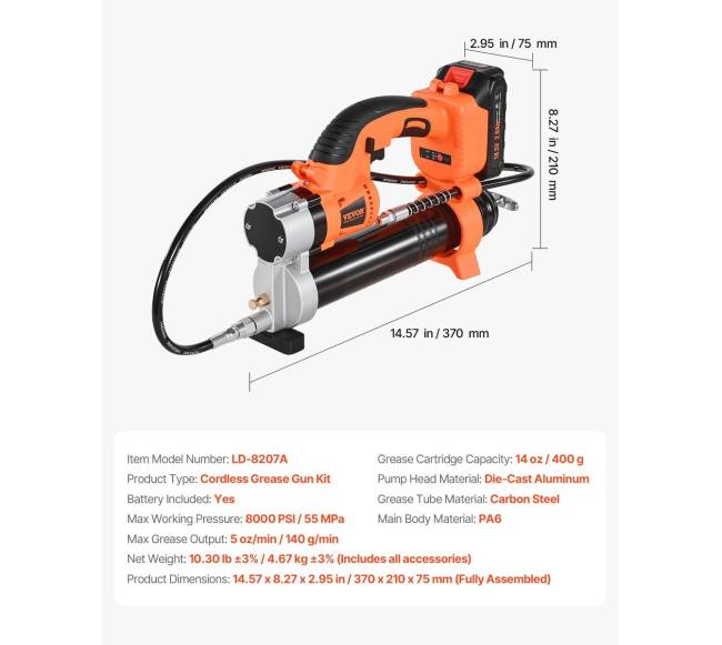 Belaidis tepalo pistoletas 20V su baterija6