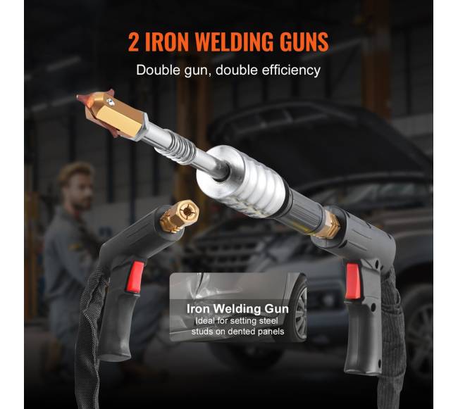 Dėmių traukėjas suvirinimui, 3 kW, 2 pistoletai4