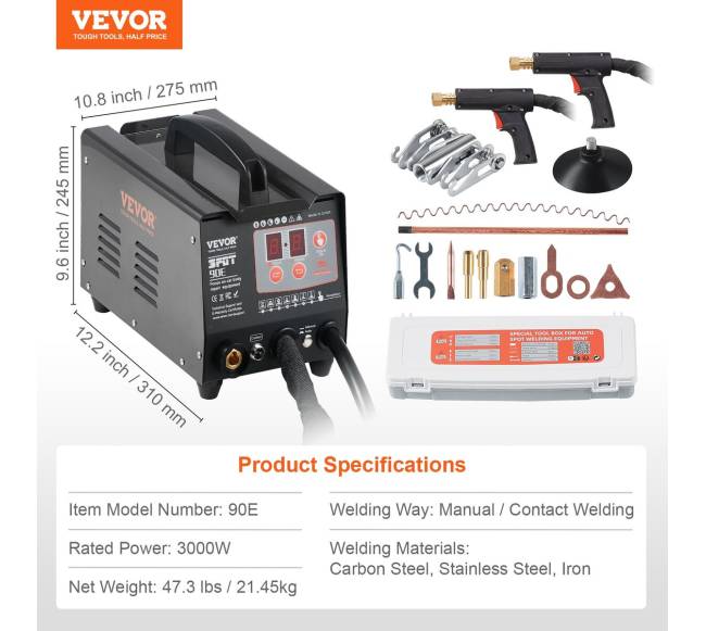 Dėmių traukėjas suvirinimui, 3 kW, 2 pistoletai6