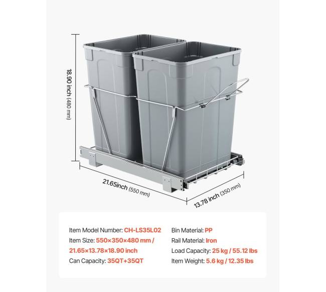 Ištraukiama dviguba šiukšliadėžė virtuvei6