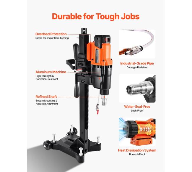 Deimantinė gręžimo mašina su stovu, 2500 W5