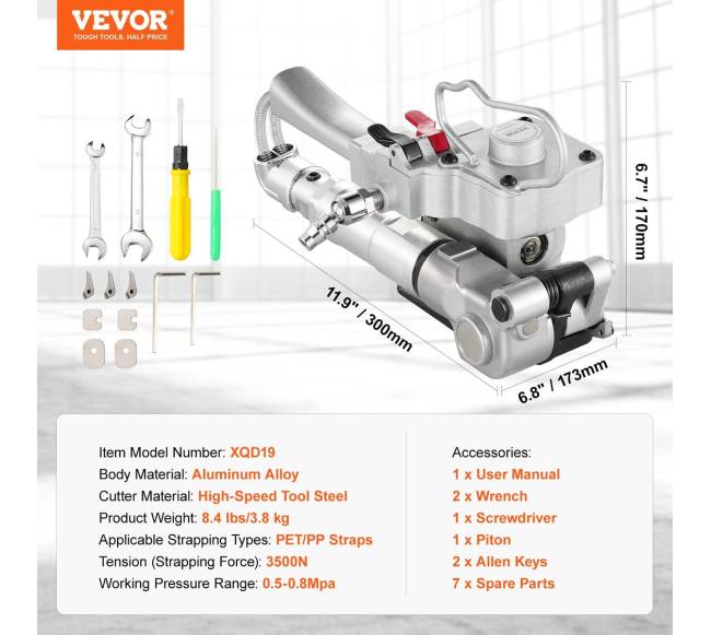 Pneumatinis tvirtinimo įrankis 1,3–1,9 cm PPPET6
