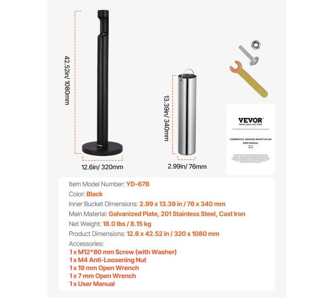 Išorinis nuorūkų surinkiklis cilindrinis juodas6