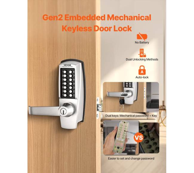 Mechaninė kodinė spyna su 14 mygtukų1