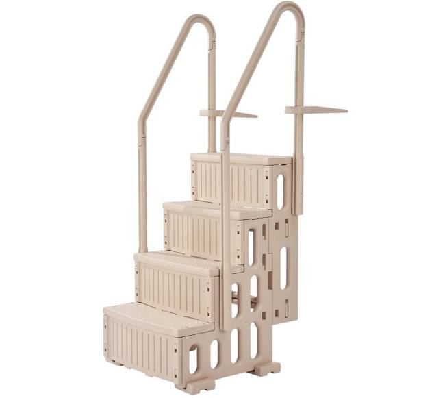 4 pakopų kopėčios baseinui su turėklais0