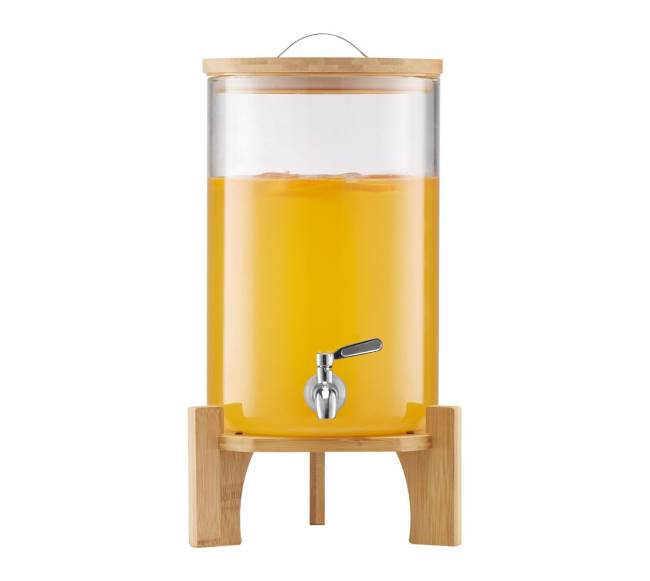 Gėrimų dozatorius stiklinis su stovu 8L0