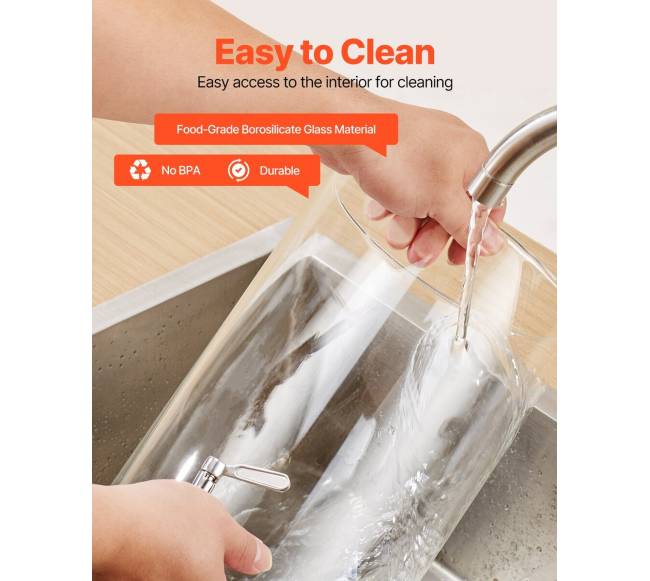 Gėrimų dozatorius stiklinis su stovu 8L5