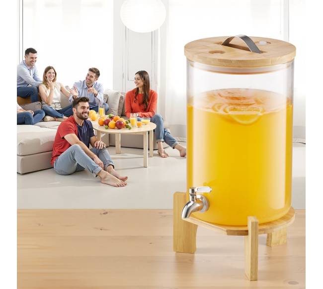 Gėrimų dozatorius stiklinis su stovu 8L7