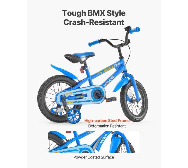 Vaikiškas 35,56 cm BMX dviratis 3-6 metų vaikams3