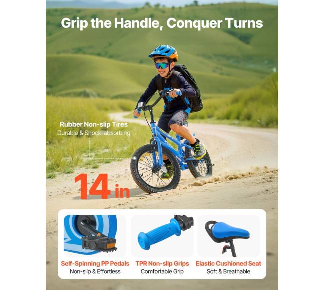 Vaikiškas 35,56 cm BMX dviratis 3-6 metų vaikams4