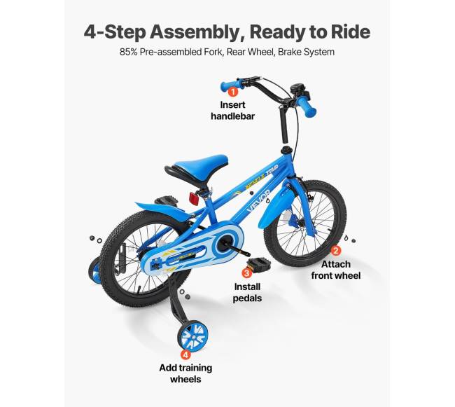 Vaikiškas 35,56 cm BMX dviratis 3-6 metų vaikams5