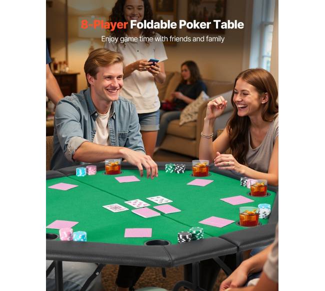 1220 mm sulankstomas pokerio stalas 8 žaidėjams1