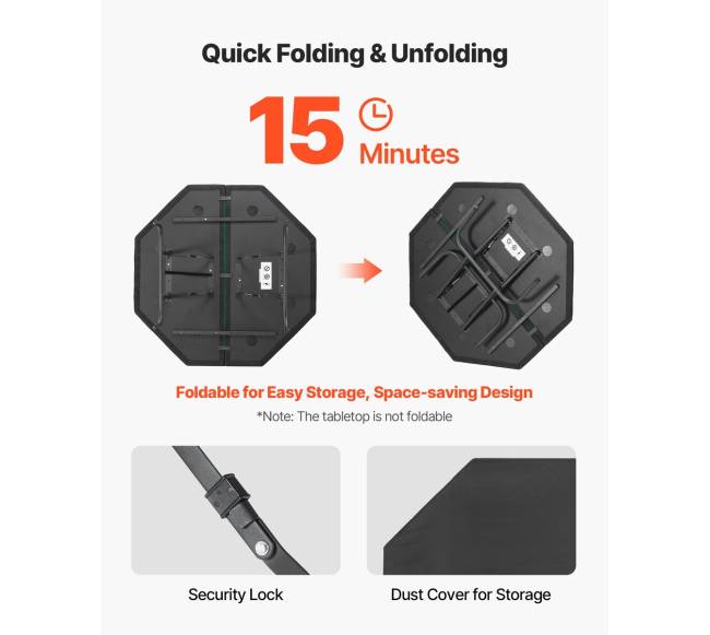 1220 mm sulankstomas pokerio stalas 8 žaidėjams2