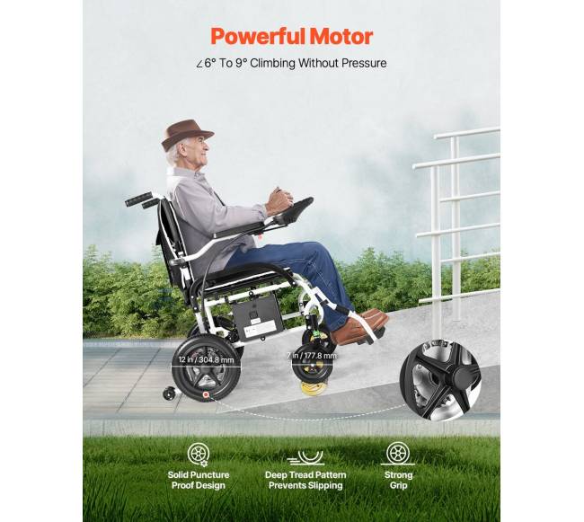 Sulankstomas elektrinis neįgaliojo vežimėlis 100 kg4