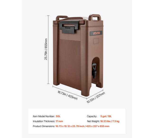 Izoliuotas karštų ir šaltų gėrimų dozatorius 19L6