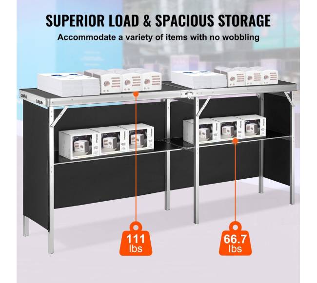 Nešiojamas parodų podiumas su lentyna2