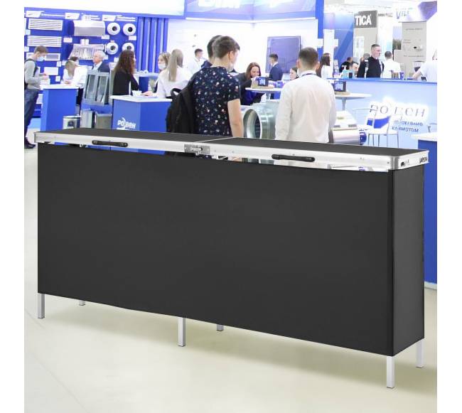 Nešiojamas parodų podiumas su lentyna7