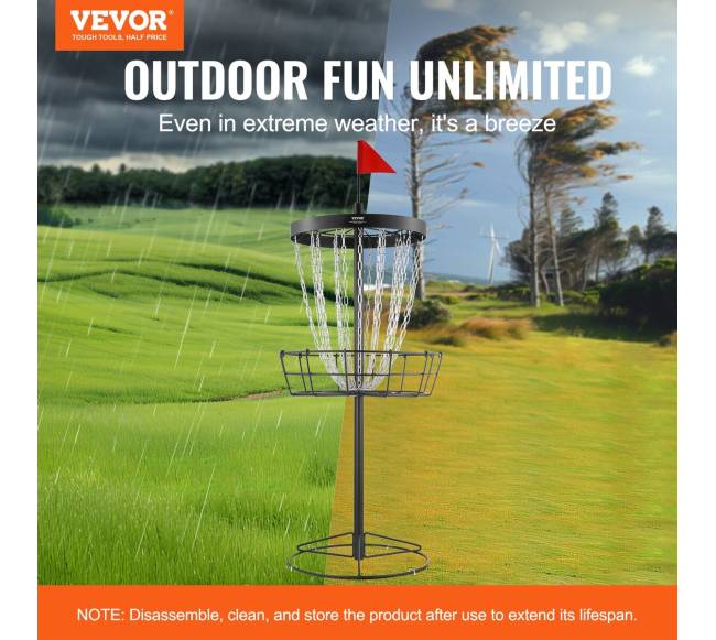 Diskgolfo krepšys su 24 grandinėmis1