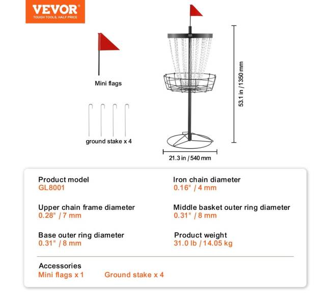 Diskgolfo krepšys su 24 grandinėmis6