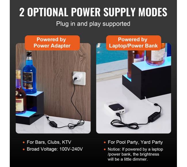 LED apšviesta gėrimų lentyna 76 cm4