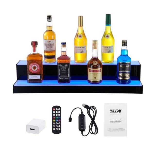 LED apšviesta gėrimų lentyna 76 cm8