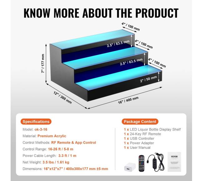 LED apšvietimo alkoholio butelių lentyna5