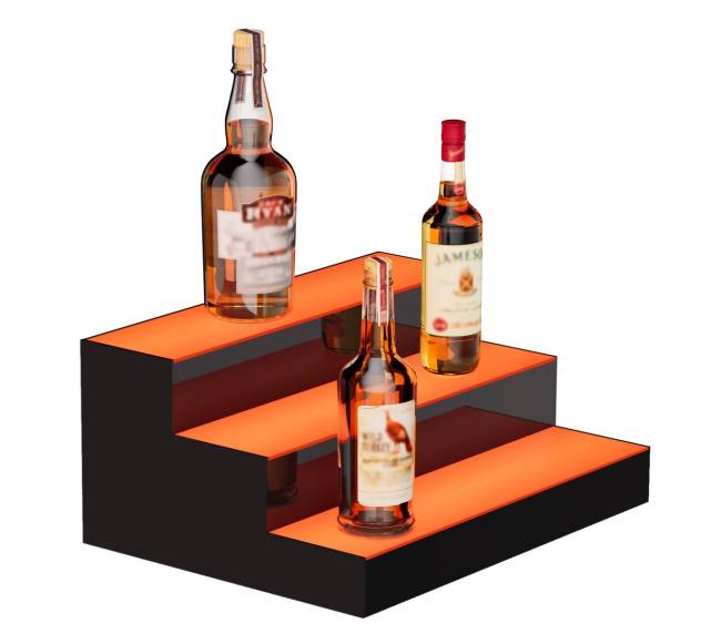 LED apšvietimo alkoholio butelių lentyna10