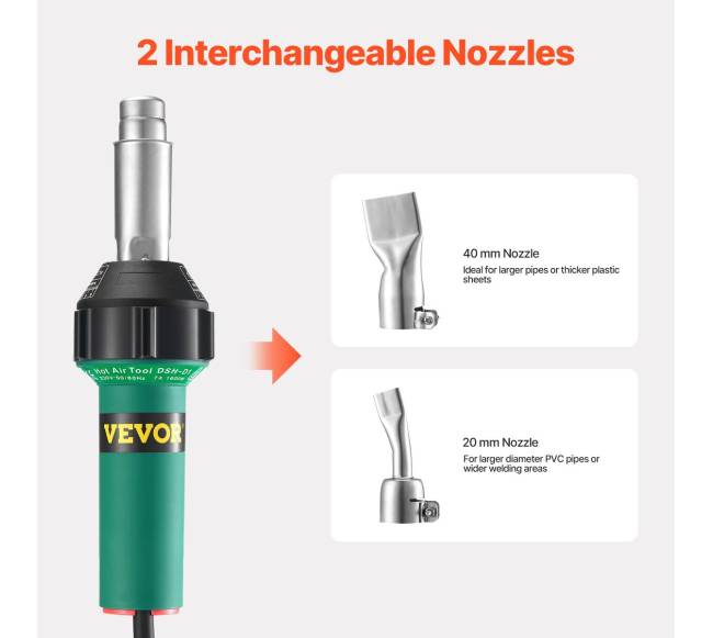 Karšto oro plastiko suvirintojas 1600W PVC TPO vinilo šiluminis pistoletas2