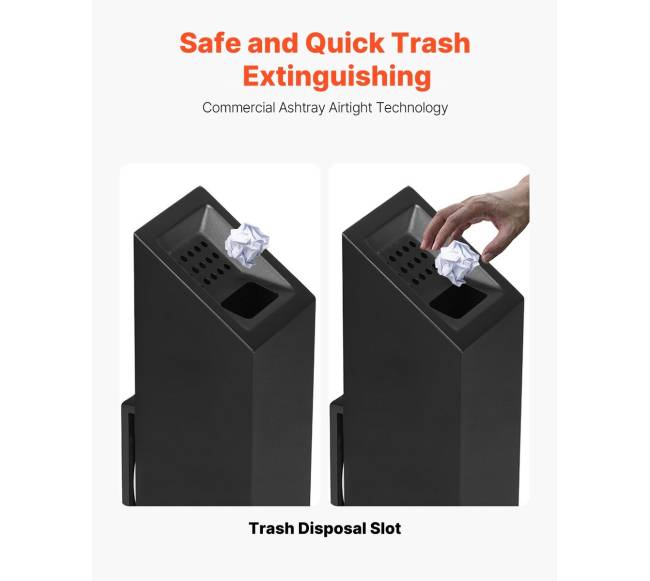 Nerūdijančio plieno peleninė ant sienos2