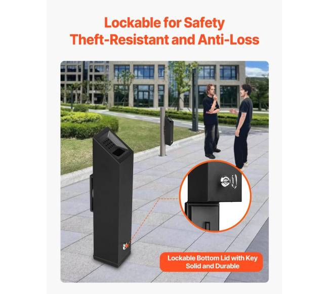 Nerūdijančio plieno peleninė ant sienos3