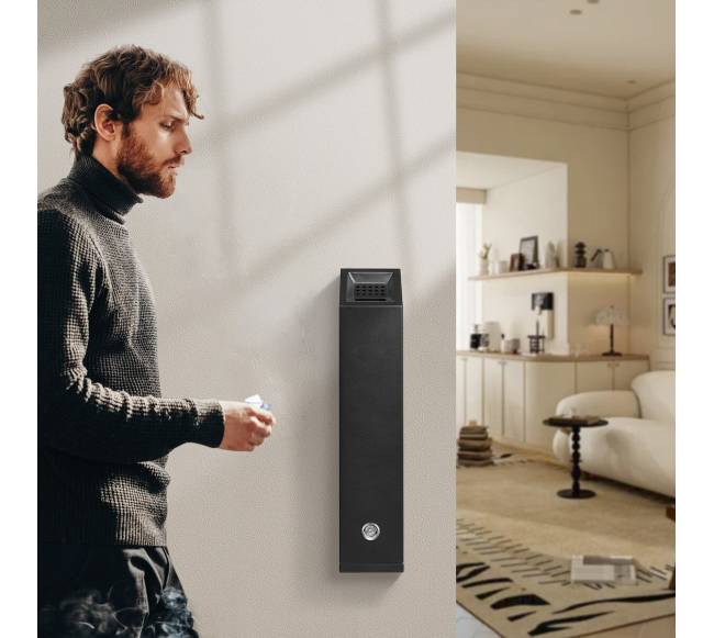 Nerūdijančio plieno peleninė ant sienos7