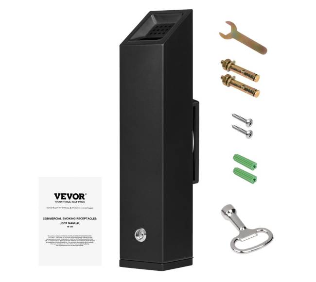 Nerūdijančio plieno peleninė ant sienos8