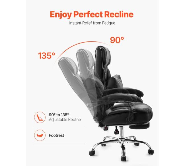 Vadovo darbo kėdė su kojų atrama ir juosmens pagalve2