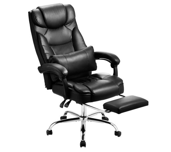 Vadovo darbo kėdė su kojų atrama ir juosmens pagalve9