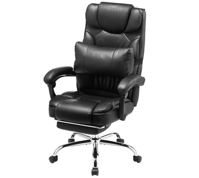 Vadovo darbo kėdė su kojų atrama ir juosmens pagalve10