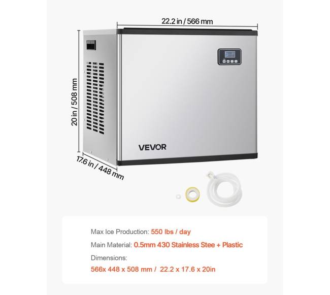 Komercinė ledo gaminimo mašina 249,5 kgpara6