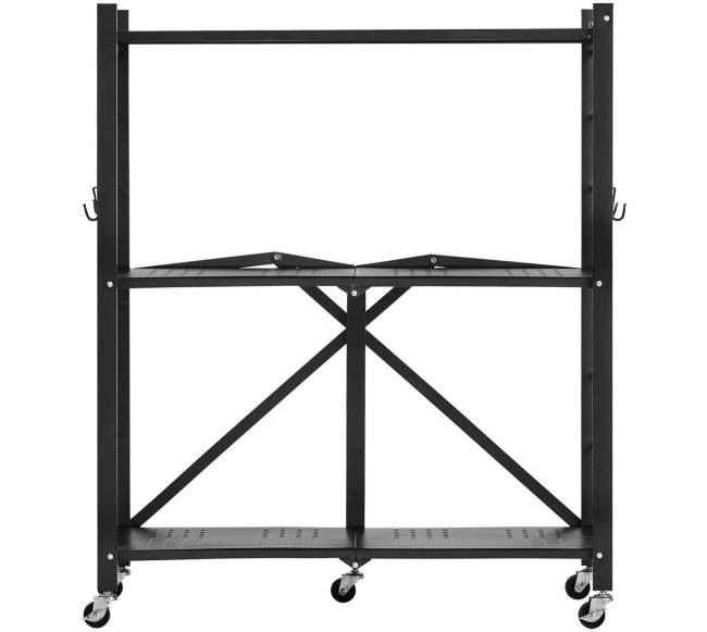 Sulankstoma 3 lygių lentyna su ratukais0