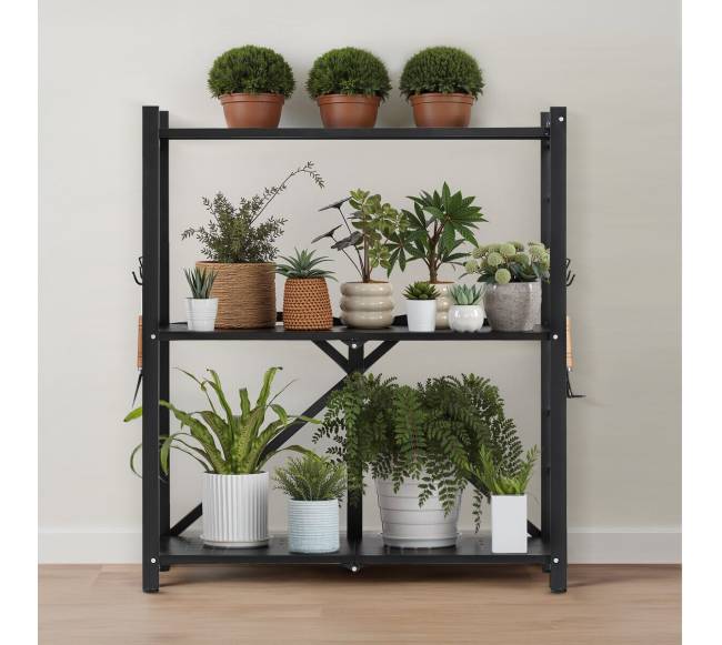 Sulankstoma 3 lygių lentyna su ratukais7