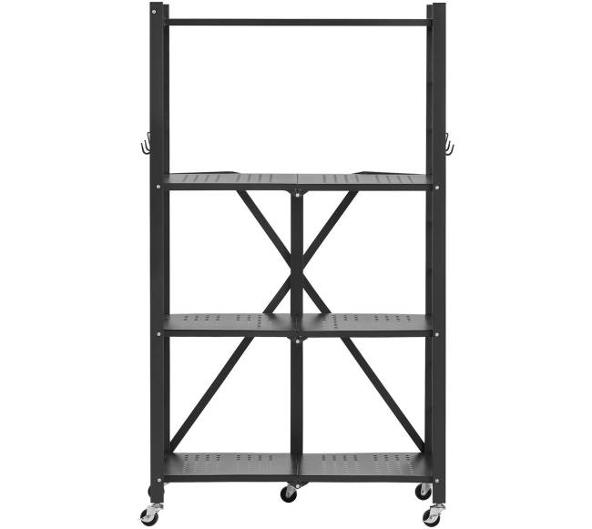 4 lygių sulankstoma lentyna su ratukais0