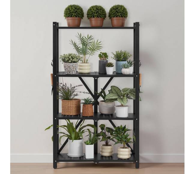 4 lygių sulankstoma lentyna su ratukais7