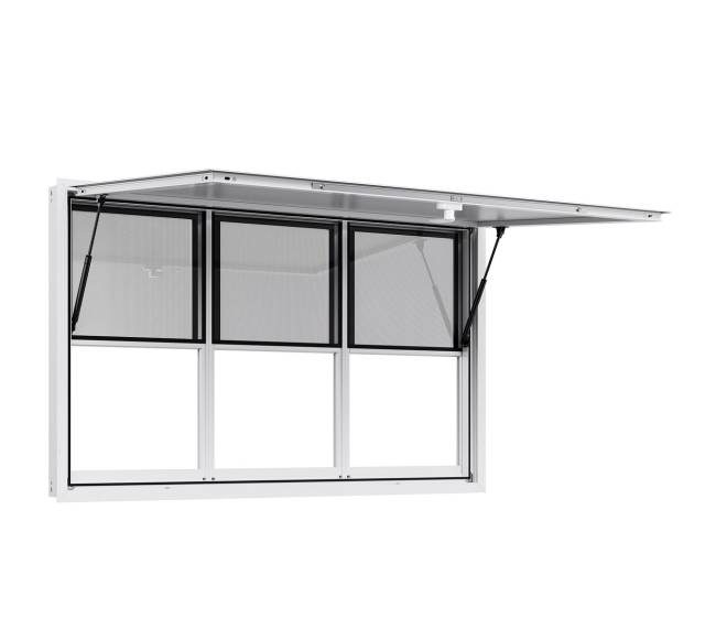 152x92 cm kiosko langas su stogeliu maisto furgonui0