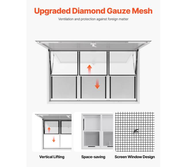 152x92 cm kiosko langas su stogeliu maisto furgonui3