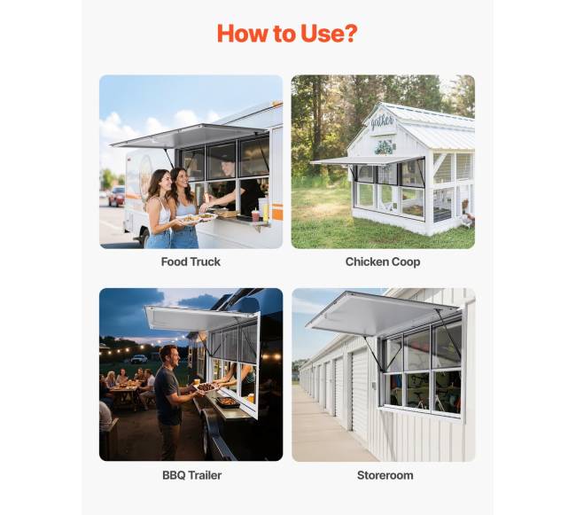 152x92 cm kiosko langas su stogeliu maisto furgonui5