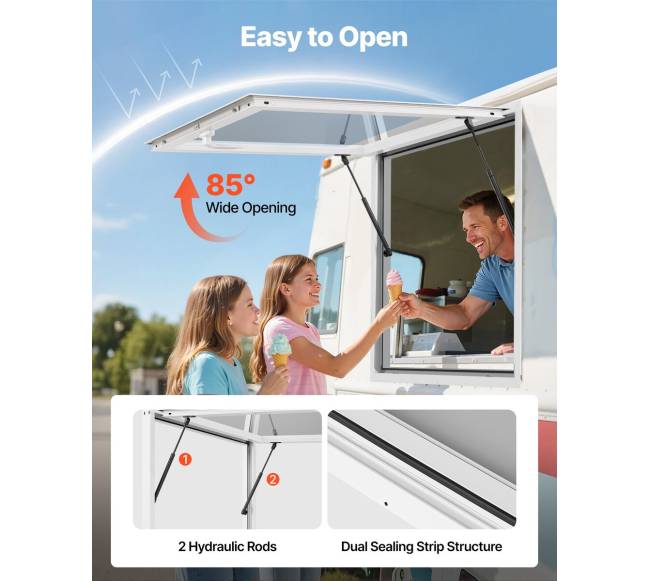 92x92 cm maisto langas su markize maisto sunkvežimiui3