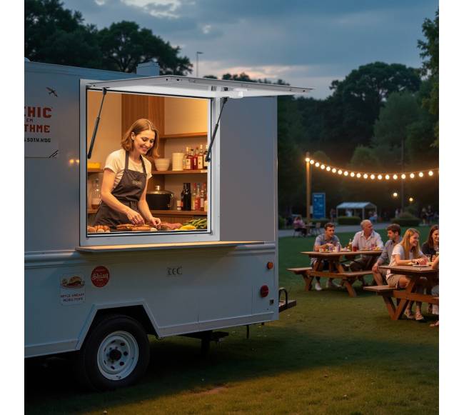 92x92 cm maisto langas su markize maisto sunkvežimiui7