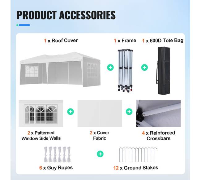 Iššokantis pavėsinė 3 x 6 m su sienelėmis6