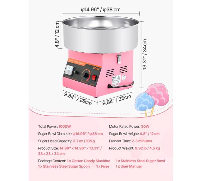 Elektrinis cukraus vatos aparatas 1000W6
