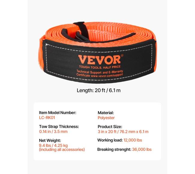 Automobilio vilkimo diržas 16329 kg, 6.1 m6