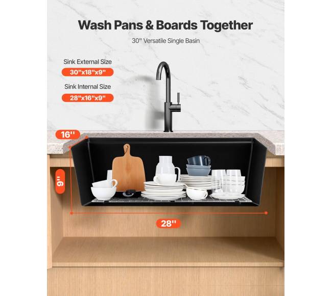 76 cm granito virtuvės plautuvė RV barui4